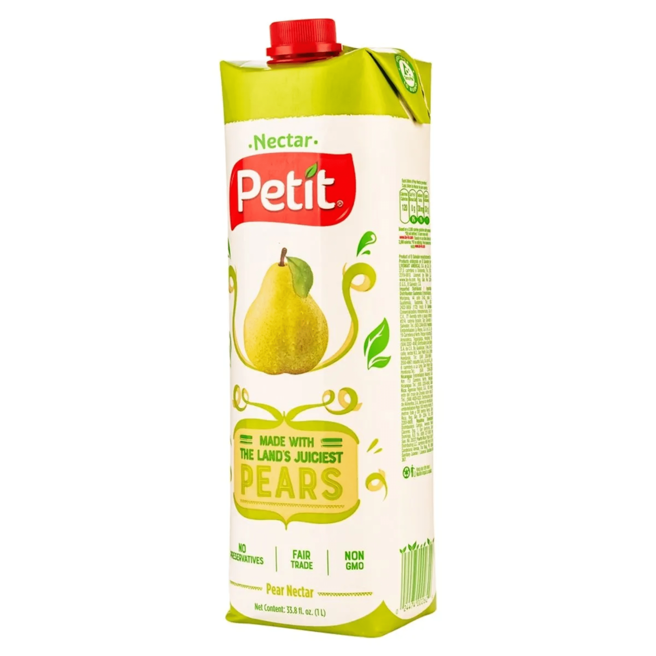 (4 pack) Petit Nectar Pear Juice 1 Liter, Creamy and Smoothy texture