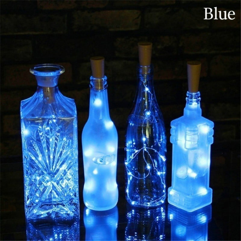 Solar Wine Bottle Cork Shaped String Light 10 LED Night Fairy Lamp Light B Uylj 