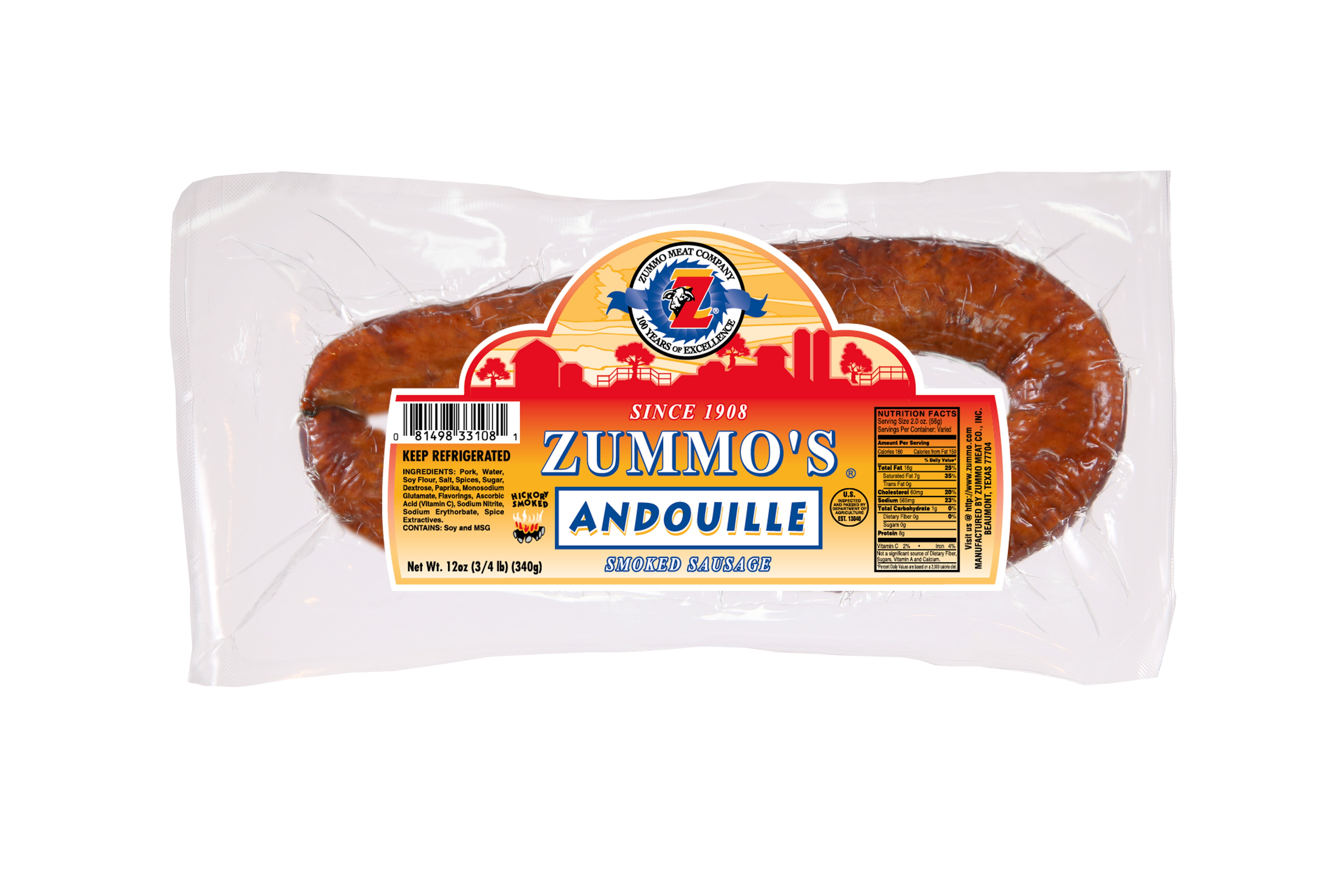Zummo's Andouille Smoked Sausage, 12 oz