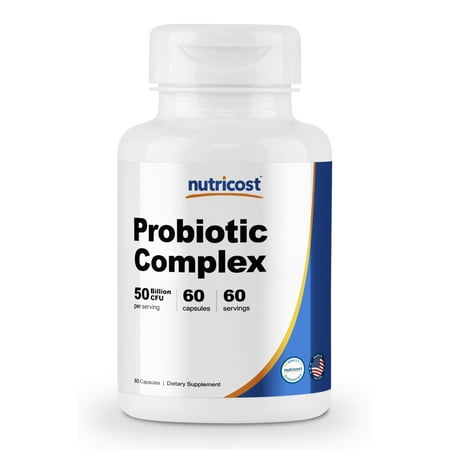Probiotic Complex - Nutricost Probiotic Complex - 50 Billion CFU, 60 Capsules - Probiotic for Men and Women - Veggie Capsules, Non-GMO, Gluten Free