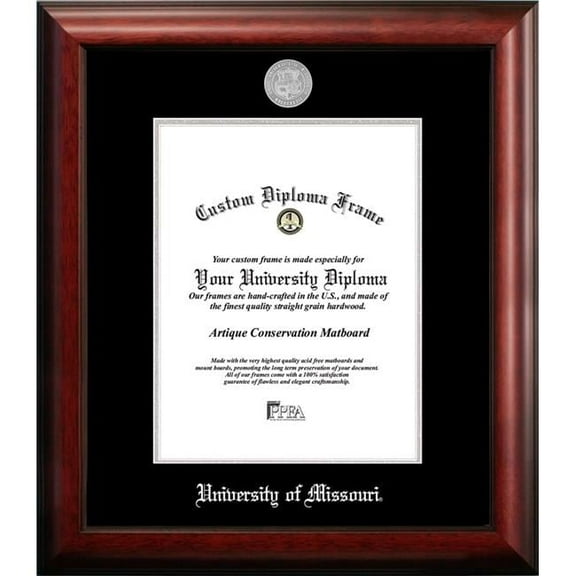 Campus Images MO999SED-8511 8.5 x 11 in. University of Missouri Silver Embossed Diploma Frame