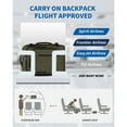 thumbnail image 5 of Expandable Carry on Backpacks Full Open Laptop Backpack with Wet Pocket Spirit Airlines Personal Item Bag for Men Women Business Travel, Dark Green, 5 of 6