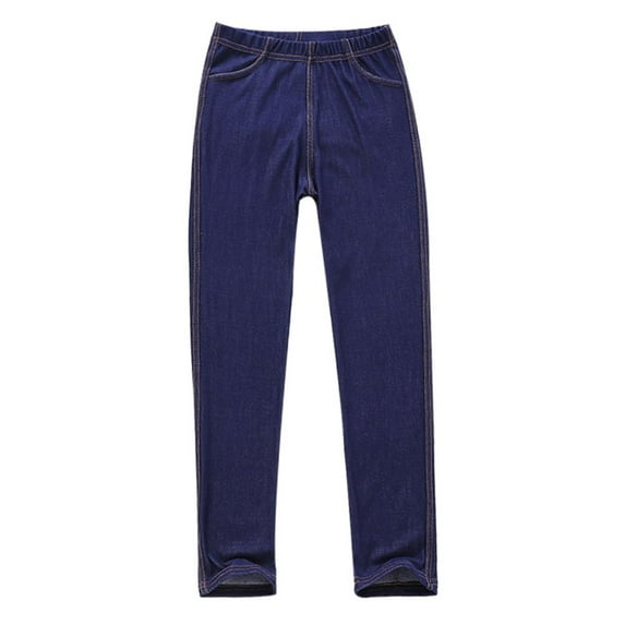 Xinhuaya Kids Girls Footless Skinny Pants Child Pencil Pants Stretch Trousers 3-12 Years