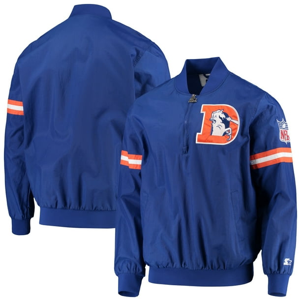 Denver Broncos Starter Throwback Jet HalfZip Pullover Jacket Royal