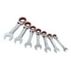 thumbnail image 1 of Juego 7 Llaves Combinadas Cortas Matraca Flexibles Urrea Urrea 12MS7, 1 of 4