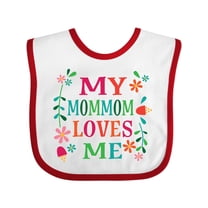 Inktastic My Mommom Loves Me Girls Girls Baby Bib