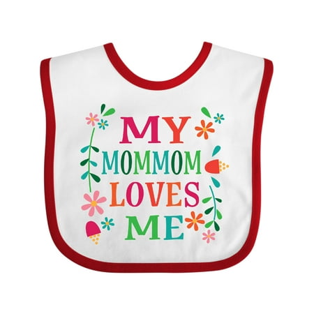 

Inktastic My MomMom Loves Me Girls Outfit Gift Baby Girl Bib