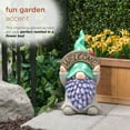thumbnail image 5 of Alpine Corporation 15"H Gnome with Green Hat Holding “Welcome” Sign, 5 of 12