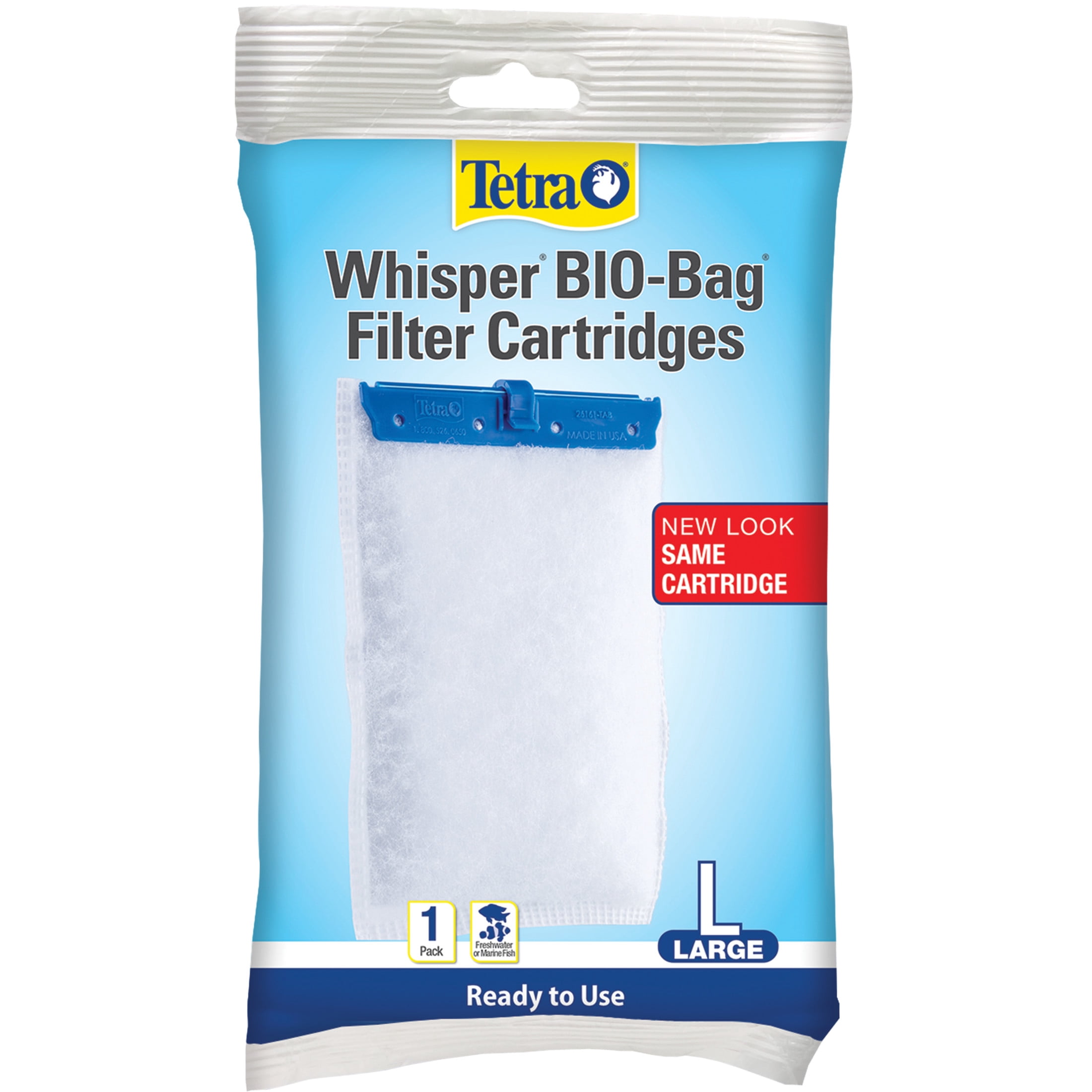 (2 pack) Tetra Whisper Bio-Bag Ready-to-Use Disposable Filter Cartridge for Aquariums, Large, 1 Count