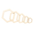 thumbnail image 2 of 205Pcs Hexagonal Wooden Cutouts 5 Sizes Light Durable Odourless Blank Wood Pieces for Decoration DIY Craft, 2 of 3