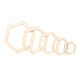 thumbnail image 2 of 205Pcs Hexagonal Wooden Cutouts 5 Sizes Light Durable Odourless Blank Wood Pieces for Decoration DIY Craft, 2 of 3