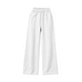 thumbnail image 6 of LIBRCLO Kids Girls Sweatpants Elastic Waist Wide Leg Pants Fleece Baggy Sweatpants Size 9-10 Years, 6 of 6