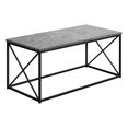 thumbnail image 1 of Monarch Specialties Coffee Table, Accent, Cocktail, Rectangular, Living Room, 40"l, Metal, Laminate, Grey, Black, Contemporary, Modern, 1 of 4