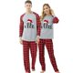 thumbnail image 2 of Pijama navideño a juego para pareja, conjunto de pijamas blancos, sombrero de Navidad, Mr & Mrs. Loungwear, 2 of 4