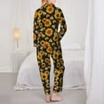 thumbnail image 6 of Goofa Sunflowers And Bww Printed Women’s 2 Piece Pajama Set Super,Pajamas Women's Long Sleeve Sleepwear Soft Button Down Loungewear Pjs Lounge Set Nightwear-XX-Large, 6 of 9