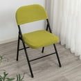 thumbnail image 2 of Folding Dining Chair Seat and Back Cover Set Solid Jacquard Stretch Chair Slipcover Home Decoration, 2 of 6