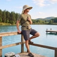 thumbnail image 5 of Outdoor UPF50+ Mesh Sun Hat Wide Brim Fishing Hat with Neck Flap Sun Hat for Men Women,One Size, 5 of 7