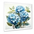 thumbnail image 2 of Designart "Elegance of Blue Hydrangea Flowers II" Floral Framed Wall Art Decor - Traditional Blue Hydrangea Entryway Framed Wall Art Print, 2 of 6