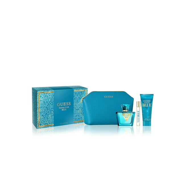 Set de 4 piezas Perfume Guess Seductive Blue, 75 ml, para mujer
