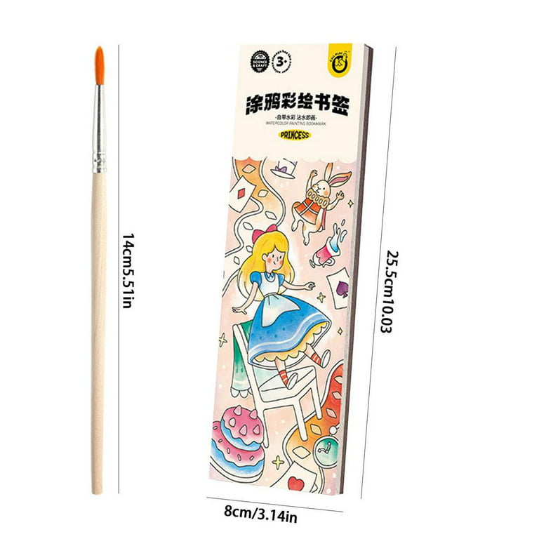 Kids Graffiti Picture Book Watercolor Draw Books with Brush Solid