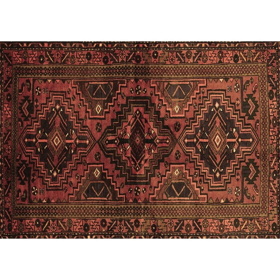 Ahgly Company Indoor Rectangle Persian Brown Traditional Area Rugs, 5' x 7'