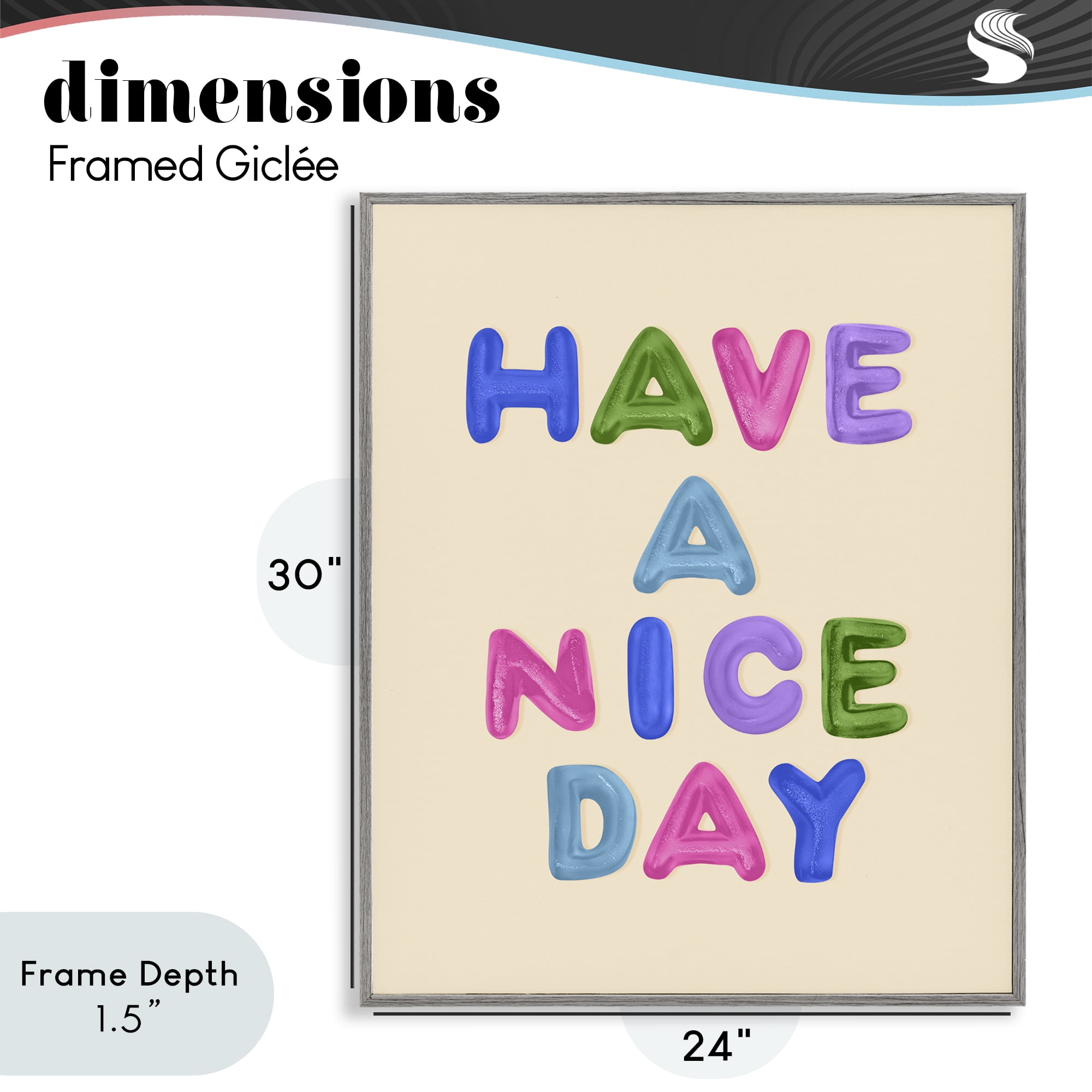 Stupell Industries Have a Nice Day Gummies Gray Framed Giclee Art, design by LISH Creative