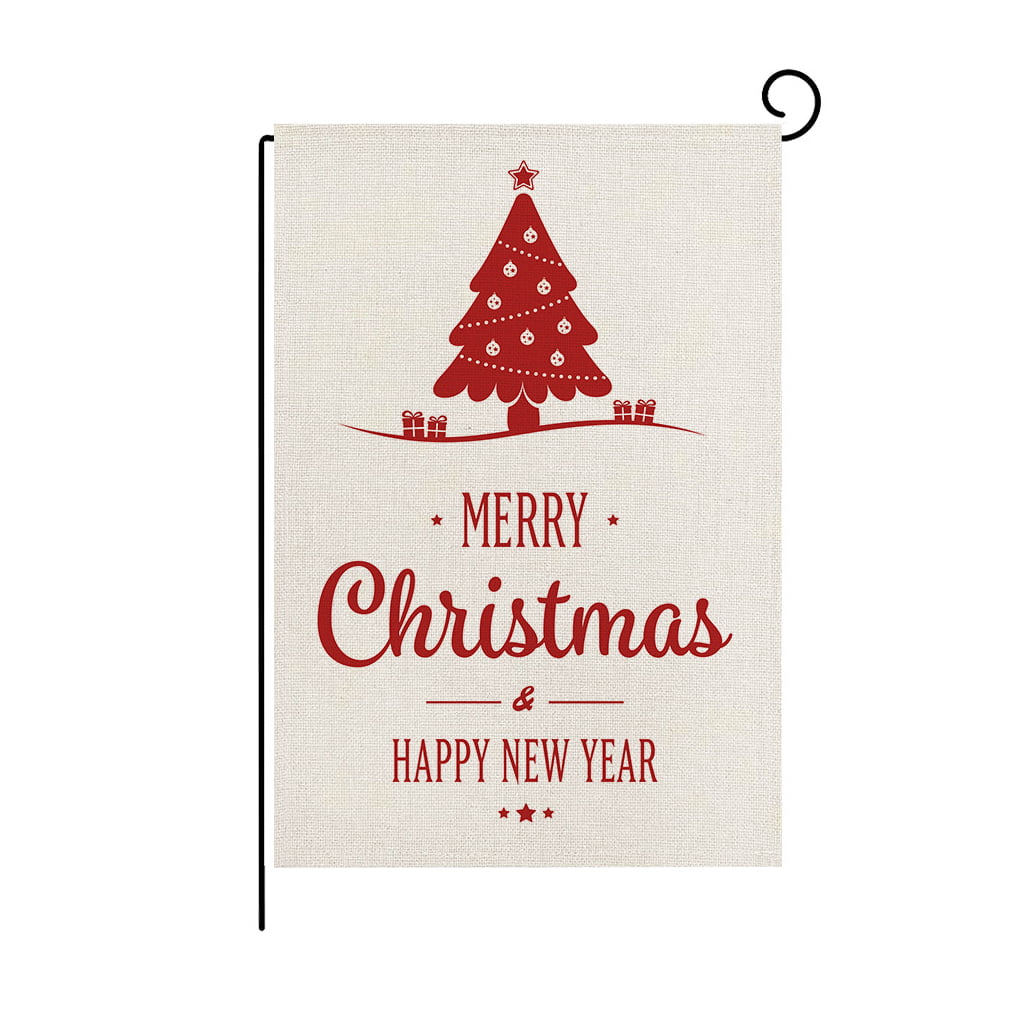 Details about   12.5x18” Big Christmas Tree Star Gift Merry Christmas Yard Garden Flag  USA 