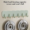 thumbnail image 3 of Wall Hooks Adhesive Hanging Rack with 6 Hooks for Bathroom Kitchen Entryway Storage Decor, 3 of 6