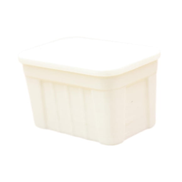 Caja de almacenamiento de gabinete de cocina en miniatura, modelo de muebles de simulación PLA, escala 1:12 Blanco