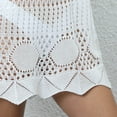 thumbnail image 3 of Crochet Coverups for Women, Womens Trim Kaftan Chiffon Swimwear Vintage Beach Hollow Out Long Sleeve Knit Bathing Suit Bikini Cover Up Crop Tops Summer, 3 of 8