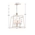 thumbnail image 5 of 2244-PN Crystorama Lighting Sylvan - Four Light Chandelier With Linen Fabric Shades In Traditional Style - 21.5 Inches Wide By 29.75 Inches High, 5 of 11