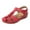 Red, variant on IUJSOY Orthopedic Sandals for Women 2025 Summer Closed Toe Walking Shoes Hook and Loop Beach Shoes