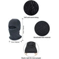 thumbnail image 3 of GRNSHTS 2 Pack Unisex Winter Warm Knitted Balaclava Neck Warmer Hat Fleece Lined Ski Mask Windproof Face Mask for Outdoor Sports (Black, Grey), 3 of 7