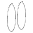 thumbnail image 2 of 14K White Gold Earring Hoop Women'S 65 mm Polished 2.5Mm Tube Earrings, 2 of 3