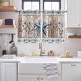 thumbnail image 2 of Texas Star Rustic Kitchen Curtains Window Panels, Country Blue Berry Brown Wooden Plank Insulated Window Treatment Curtain, Grommet Curtains for Bedroom/Living Room/Bathroom, 2 Piece 52"Wx45"L, 2 of 8