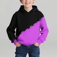 thumbnail image 2 of Atogsazn Kids Boys Oversized Hoodies Children Casual Gradient Fleece Long Sleeve Pullover Sweatshirt Fall Winter Tops 02-Purple 13-14 Years Fashion, 2 of 7