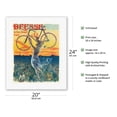 thumbnail image 2 of Déesse Bicycles - Paris France - Winged Goddess - Vintage Advertising Poster by Jean de Paleologue c.1898 - Fine Art Rolled Canvas Print 16in x 20in, 2 of 4