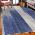 thumbnail image 3 of Earth Tones Decorative Rug, Abstract Modern Design Ombre Inspired Smooth Color Transitions, Quality Carpet for Bedroom Dorm and Living Room, 6 Sizes, Persian Blue, by Ambesonne, 3 of 4