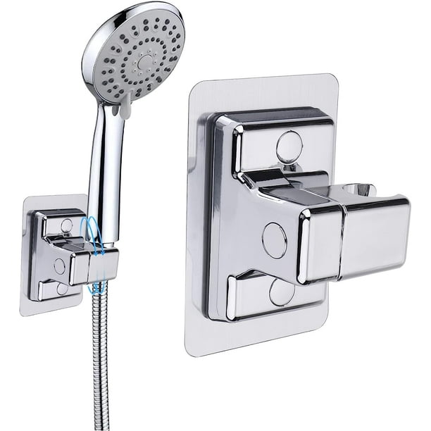 Soporte para cabezal de ducha, soporte de ducha ajustable de 360 ° Soporte de soporte de ducha de pasta fuerte Soporte de montaje en pared universal Soporte de cabezal de ducha de repuesto