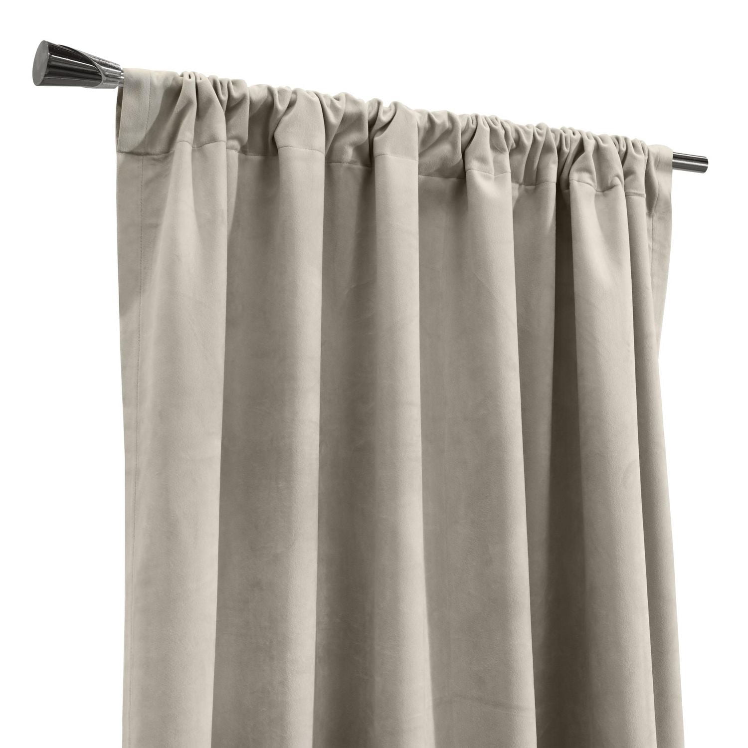 Loft Living Sicily Room Darkening Dual Header Single Curtain Panel 50 x 84 in Oyster