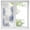 Navy Blue, variant on Static Cling Non Adhesive Window Film, Aqua Grey Chrysanthemum Window Privacy Film Frosted, Farmhouse Botanical Floral Modern Opaque Window Coverings for Small Windows, Home, 17.7 x 39.3 Inches