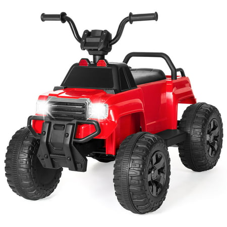 Best Choice Products 12V Kids Battery Powered Ride-On 4-Wheel Quad ATV Toy w/ LED Headlights - (Best Atv Quad 4x4)