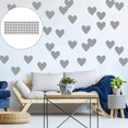 thumbnail image 1 of Unique Bargains Wall Sticker Self-stick PVC Heart Shape for Room Bedroom Grey 65pcs, 1 of 6