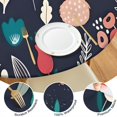 thumbnail image 4 of Pioneer Flower Floral Print Pattern Round Fitted Tablecloth with Elastic Edge,Dining Table Cover Waterproof,Outdoor Round Tablecloth for Camping,Dining,Indoor and Outdoor, 4 of 7