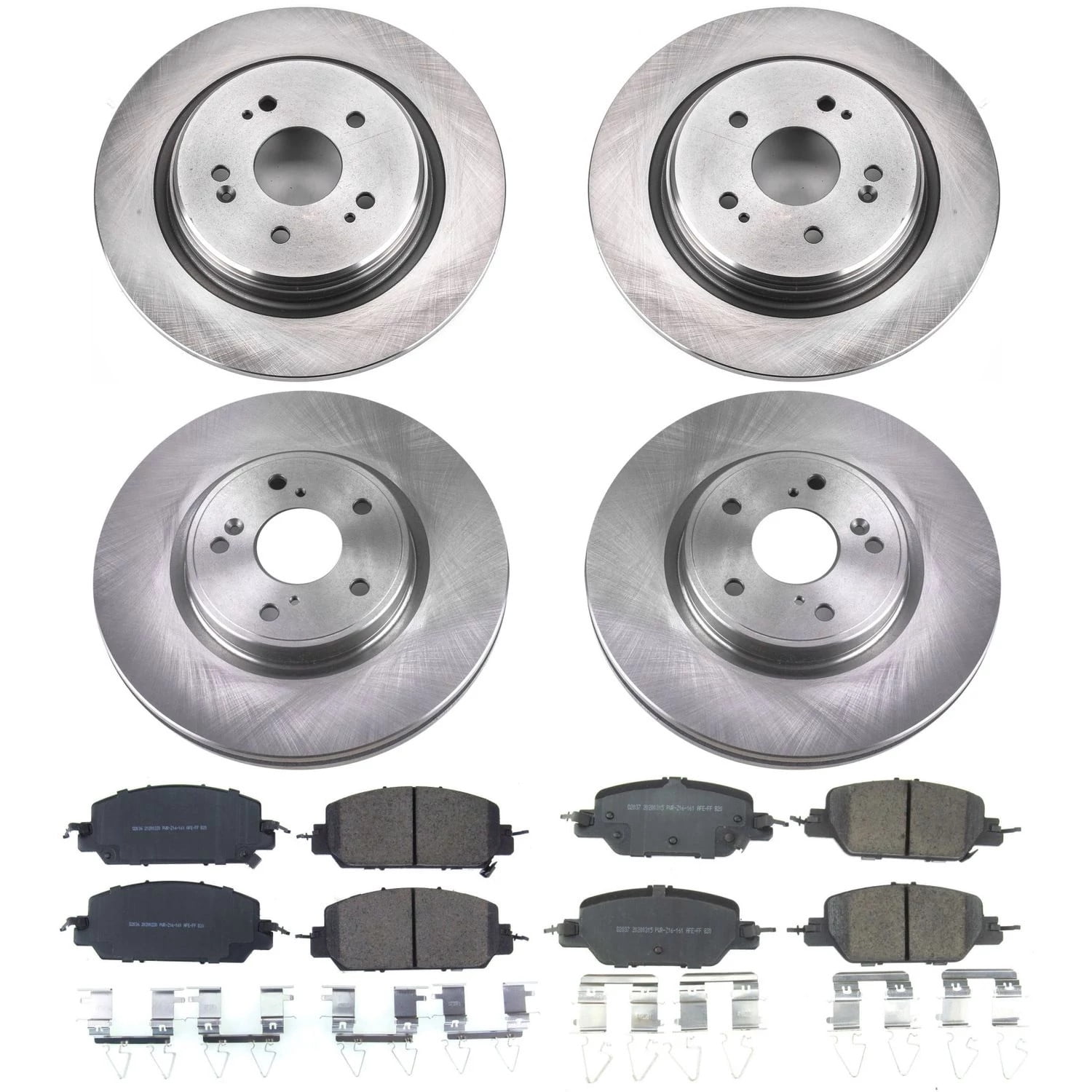 PowerStop Front and Rear Stock Replacement Brake Pad and Rotor Kit Fits: HONDA Select Models KOE7873