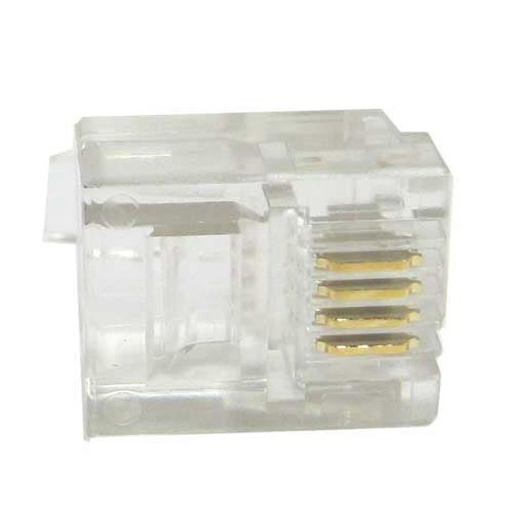 SF Cable RJ11 6P4C Plug Round Solid 50 pcs per bag