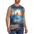 thumbnail image 2 of Balery Ocean View Bedroom Camisetas sin mangas para hombre, absorbe la humedad y protege contra el mal olor.-X-Large, 2 of 7