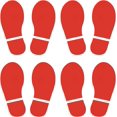 thumbnail image 1 of PATIKIL 6x2.5" Footprint Sticker, 4 Pairs PVC Shoes Floor Decal Sign for Class Decor Stair Guide, Red, 1 of 6