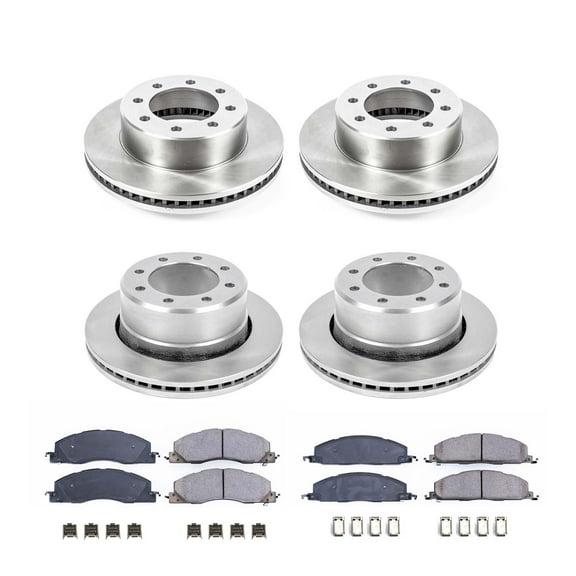 Ultimate Brakes Front and Rear Ceramic Brake Pad and Rotor Kit with Hardware WM81071