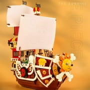 HI-REEKE Thousand Sunny Pirate Boat Building Block Set Large 1 Piece Battleship Building Kit Gift